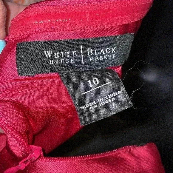 WHBM Burgundy Dress-10 - Picture 6 of 7